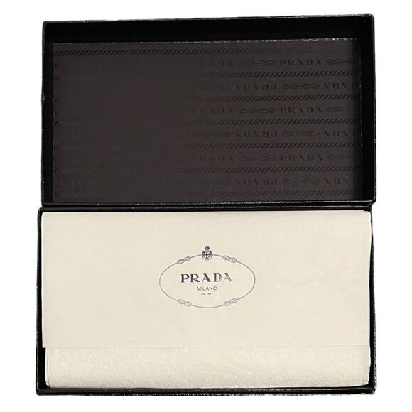 Prada Continental Zip Around Wallet Gray Authentic - Picture 3 of 13